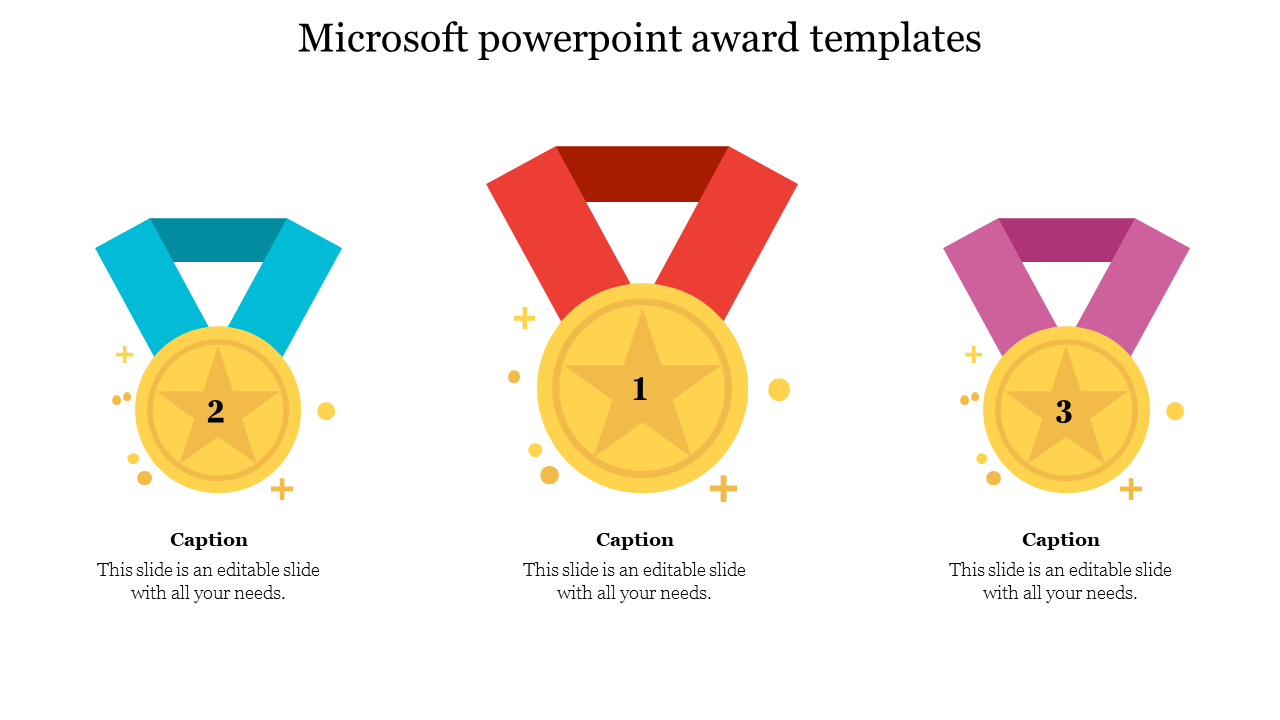 Editable Microsoft PowerPoint Award Templates Design